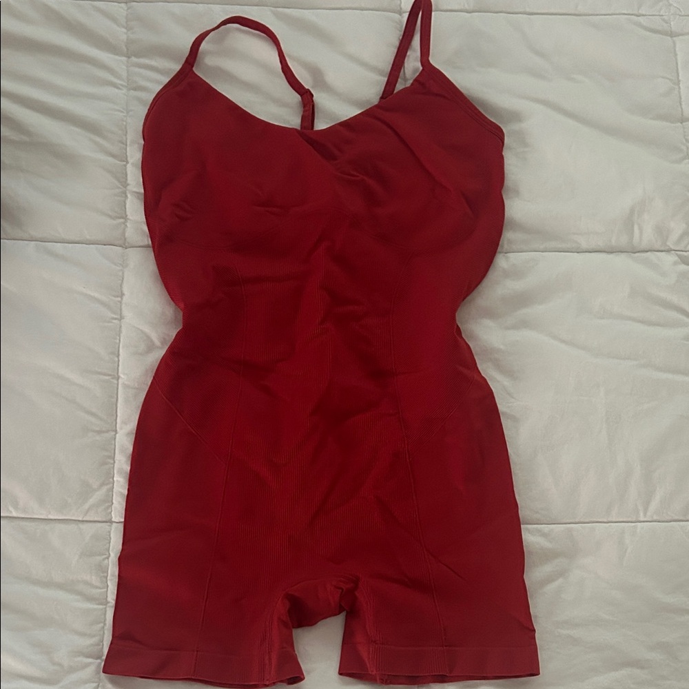 Target Colsie Activewear Red Sleeveless Workout Bodysuit